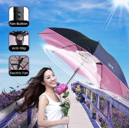 Fan Umbrella | Stay Cool & Covered